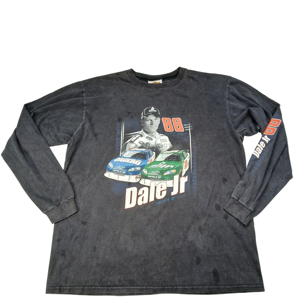 Winners Circle NASCAR Dale Earnhardt Jr 88 Long Sl T-Shirt Mens XL Black Racing
